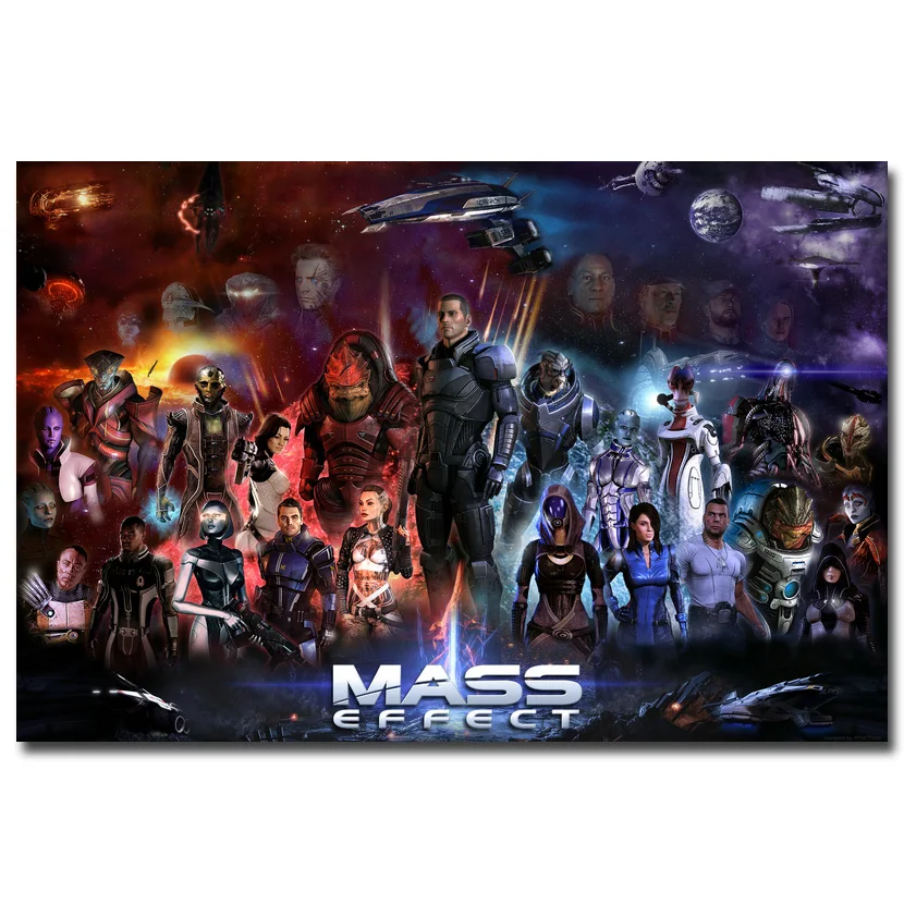 Us 4 26 21 Off Mass Effect 2 3 4 Hot Shooting Action Game Art Silk Poster Print 12x18 24x36inch Wall Pictures For Bedroom Living Room Decor 028 In