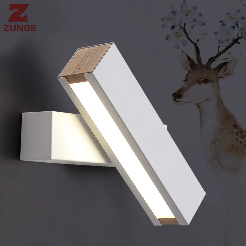 

ZUNGE Wall lamp living room bedroom bedside light simple modern rotatable LED lamps P695 creative aisle wall night light
