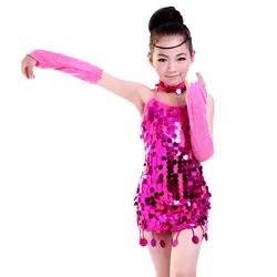 Платье для латинских танцев для девочек, современный танцевальный костюм DPC16