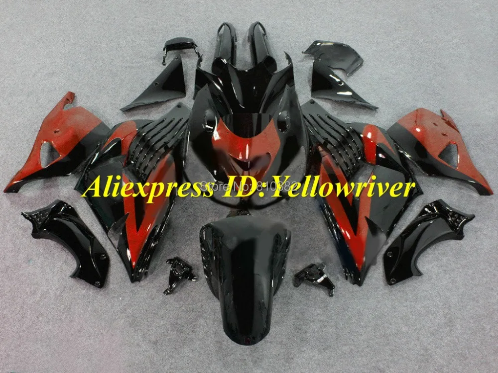

Motorcycle Fairing kit for KAWASAKI Ninja ZX14R 2006 2007 Injection mold ZX14R 06 07 Hot red black Fairings set+7 gifts SQ13
