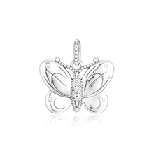 CKK декоративная бабочка ожерелье из бисера Подвеска Стерлинговое Серебро 925 амулеты ювелирные изделия оригинальные бусины для изготовления браслетов ювелирных изделий