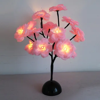 

1pcs Battery powered bedside LED String Lights Christmas light flower table desk lamp for home decoration holiday lighting