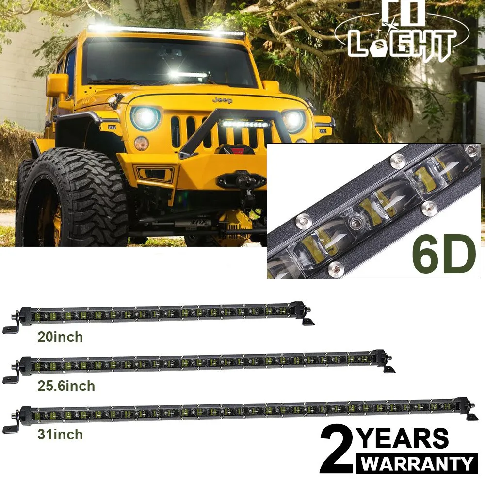  CO LIGHT 20 25.6 31 Inch 90W 120W 150W Offroad 6D LED Light Bar Spot Flood Combo Beam for Truck SUV - 32847164113