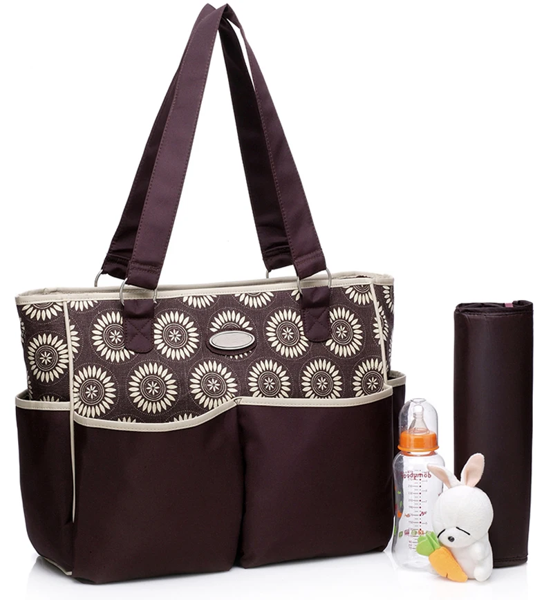 Colorland Top Quality Waterproof Large Brown Hobo Tote Shoulder bag Baby Nappy Changing Bag
