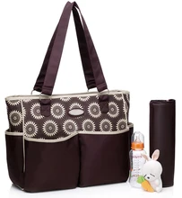 חום גדול עמיד למים באיכות מעולה Colorland הנווד Tote תיק תיק חיתולים + לרפד שינוי תינוק חיתול שינוי התיק-TT002