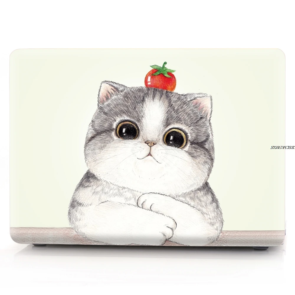 Жесткий чехол для ноутбука с кошкой для Macbook Air 13 Pro 13 Pro retina 11 12 13 15 Touch Bar для macbook New Air 13 A1932 чехол