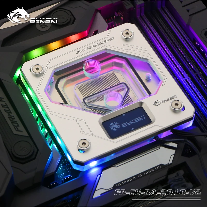 Bykski cpu водоблок FR-CU-RA-V2 для INTEL LGA1150 1151 1155 1156 2011X99 черный серебристый RGB поддержка GND водяное охлаждение