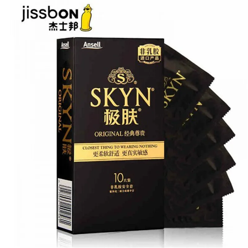 10pcs Jissbon SKNY Polyisoprene Anti Latex Allergy Ultra Thin Condom