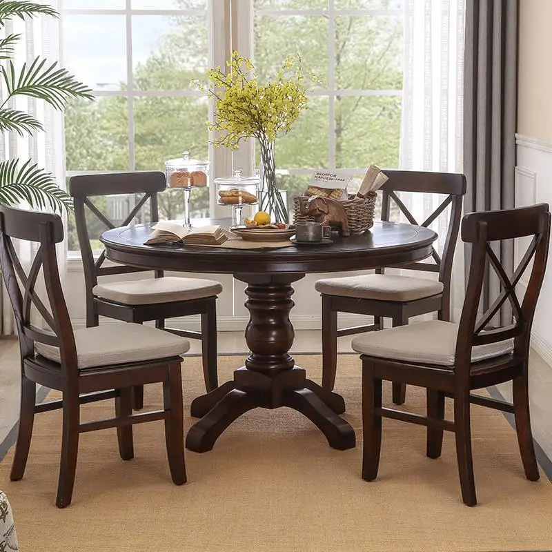 Set Pliante Redonda Dinning Eet Tafel A Manger Moderne Retro Wooden Round De Jantar Mesa Comedor Desk Bureau Dining Table