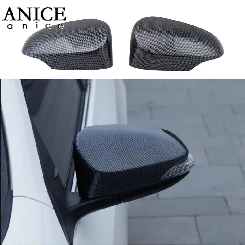 Carbon fiber color Rearview Mirrors Cover Cup Fit for toyota corolla