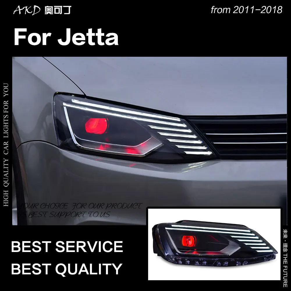 

AKD Car Styling for VW Jetta Headlights 2011-2018 Jetta mk6 LED Headlight Dynamic Signal Led Drl Hid Bi Xenon Auto Accessories