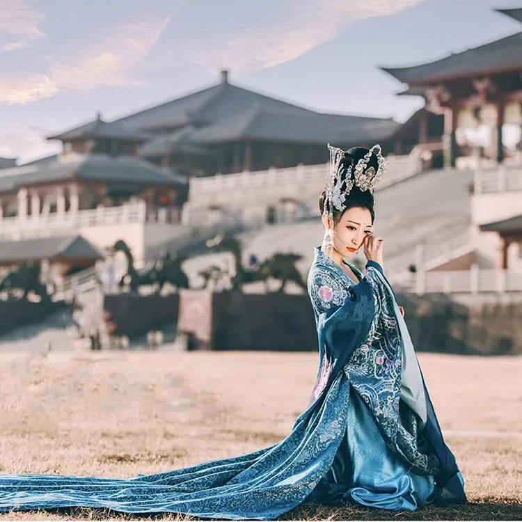 5 дизайнов костюм Hanfu для женщин для новейших ТВ-игр королева DuGu Чэнь циао 'Ен женский Hanfu Swordlady костюм