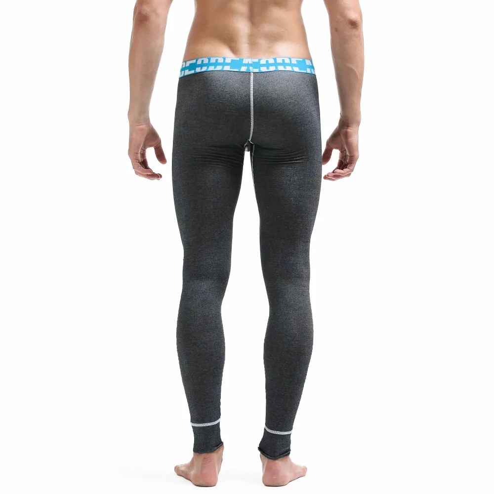 WINTER SEOBEAN NEW Men's sexy cotton denim fabric Long johns Low Rise Thermal Underpants warmest long underwear