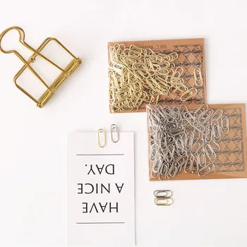 TUTU Effective Office Supplies the mini sliver Color Clip Bookmark Metal Office Accessories paper Clips Patchwork Clip H0082 2
