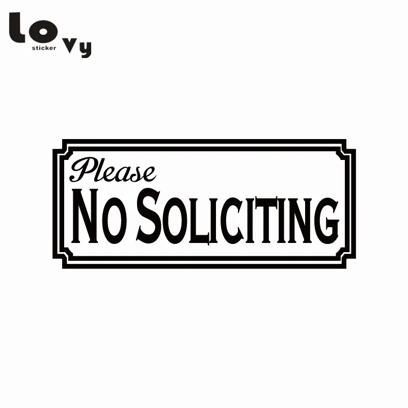 

PLEASE NO SOLICITING Vinyl Car Sticker Creative Business Security Warning Sign Car Decal