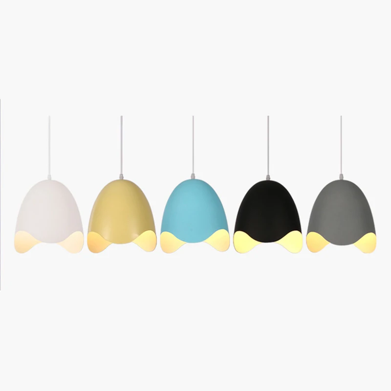 

BJORNLED LED Pendant lights modern simple macaron colors egg shell art pendant lamp Foyer bedroom kids room lighting fixture