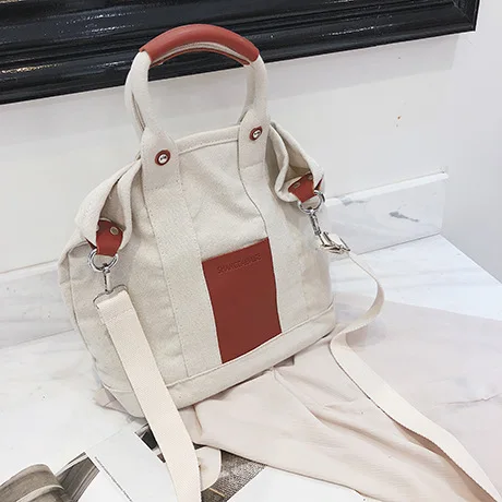 2018 verano nueva mujer de gran capacidad de portátil de hombro bolsa salvaje coreano bolsa de mensajero bolso de totalizador de la lona