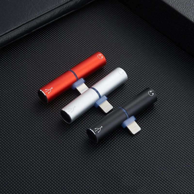 2 in 1 Dual for lightning Splitter for Charging and Listening Dual for Lightning Headphone Adapter for Apple iPhone X 8 7 6