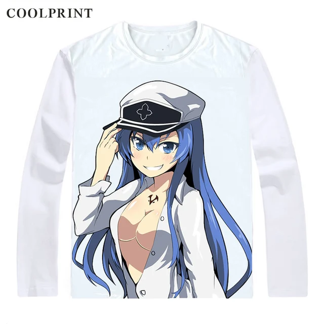 Akame Ga Kill! ¡Akame ga Kiru! de Manga larga, camisa de Anime, Slashes, Jaegers, Kurome, esdé, Esdeath, Esudesu, Cosplay|Camisetas| - AliExpress