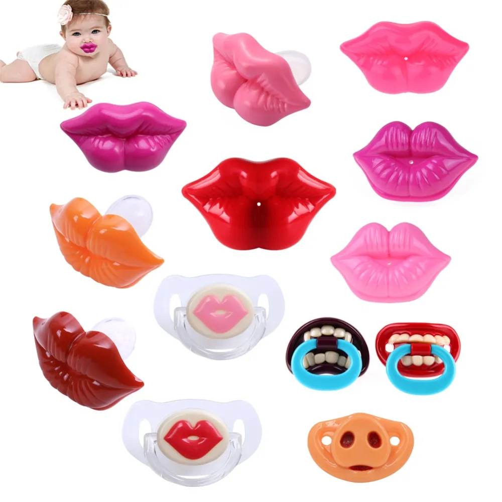

Special Lip Shape Funny Dummy Nipple Teether Baby Pacifier Soother Pacy Orthodontic Teat Silicone Infant Kids Feeding Products