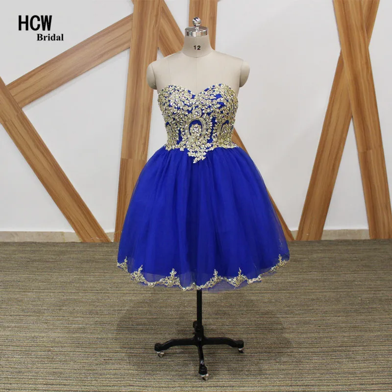 Short Prom Dresses 2018 Royal Blue Ball Gown Prom Dress