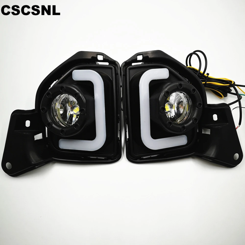 

CSCSNL 2PCS LED For Toyota Hiace 2014 2015 2016 2017 2018 With Turn Signal 12V ABS Car Lamp LED DRL LED Daytime Running Light