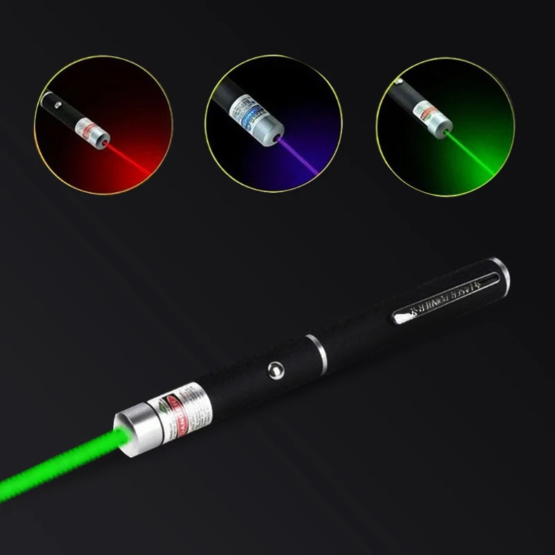 

5Pcs 5MW High Power Laser Light Pen Laser Pointer Presenter Remote Lazer Hunting Burning Laser Without Battery 530Nm/405Nm/650Nm