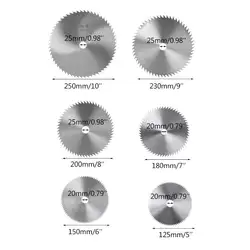 Дюймов 5 "6" 7 "8" 9 "10 дюймов ультра тонкий сталь круговой режущие диски диаметр 20 мм 25 колеса резка диск для деревообработки роторный