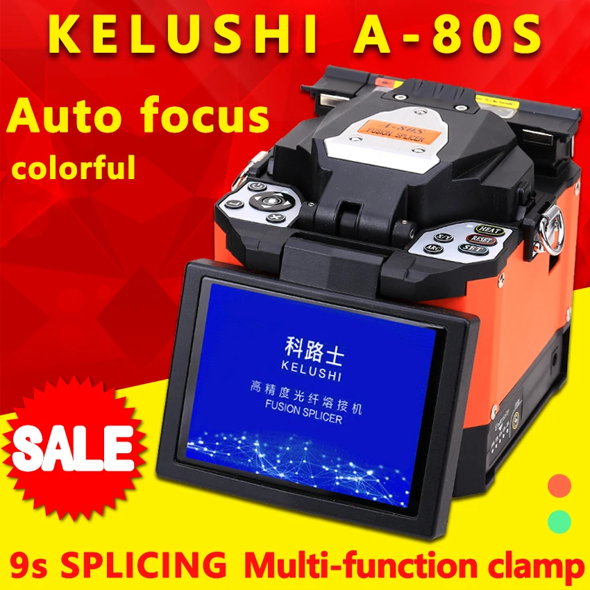 

FTTH Automatic Optical Fiber Fusion Splicer Machine Electrode A-80S Fiber Optic Splicers Welding Splicing Machine Orange