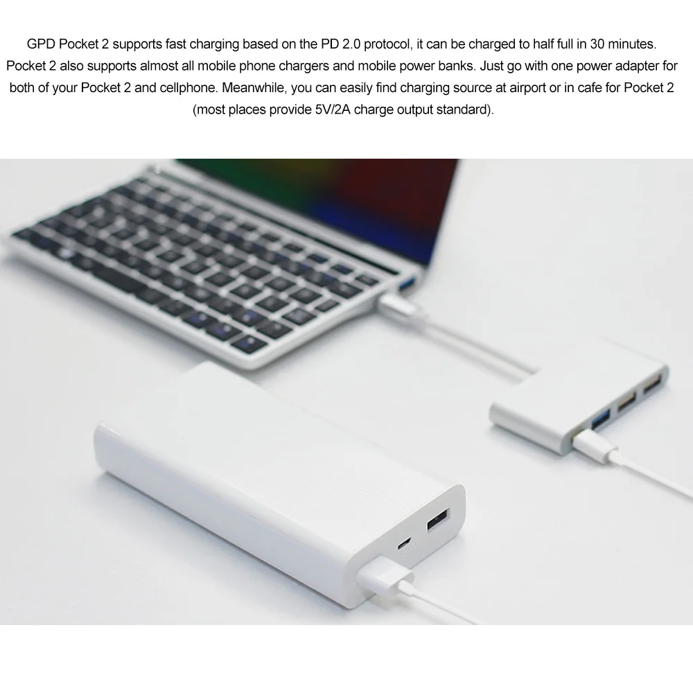 GPD Pocket2 Карманный 2 " Мини ноутбук планшет 8 ГБ/128 ГБ 2,4G& 5G WiFi Windows 10 64 бит Intel Core m3-7y30 ноутбук