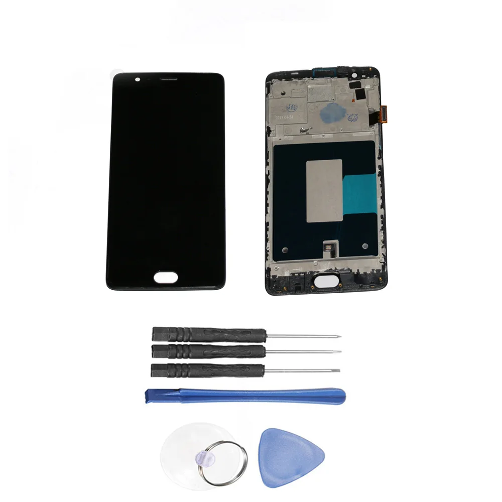 

LCD Display Touch Screen Digitizer assembly replacement with Frame and Tools For OnePlus Three 3 A3000 A3003 Accessories