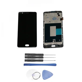

LCD Display Touch Screen Digitizer assembly replacement with Frame and Tools For OnePlus Three 3 A3000 A3003 Accessories