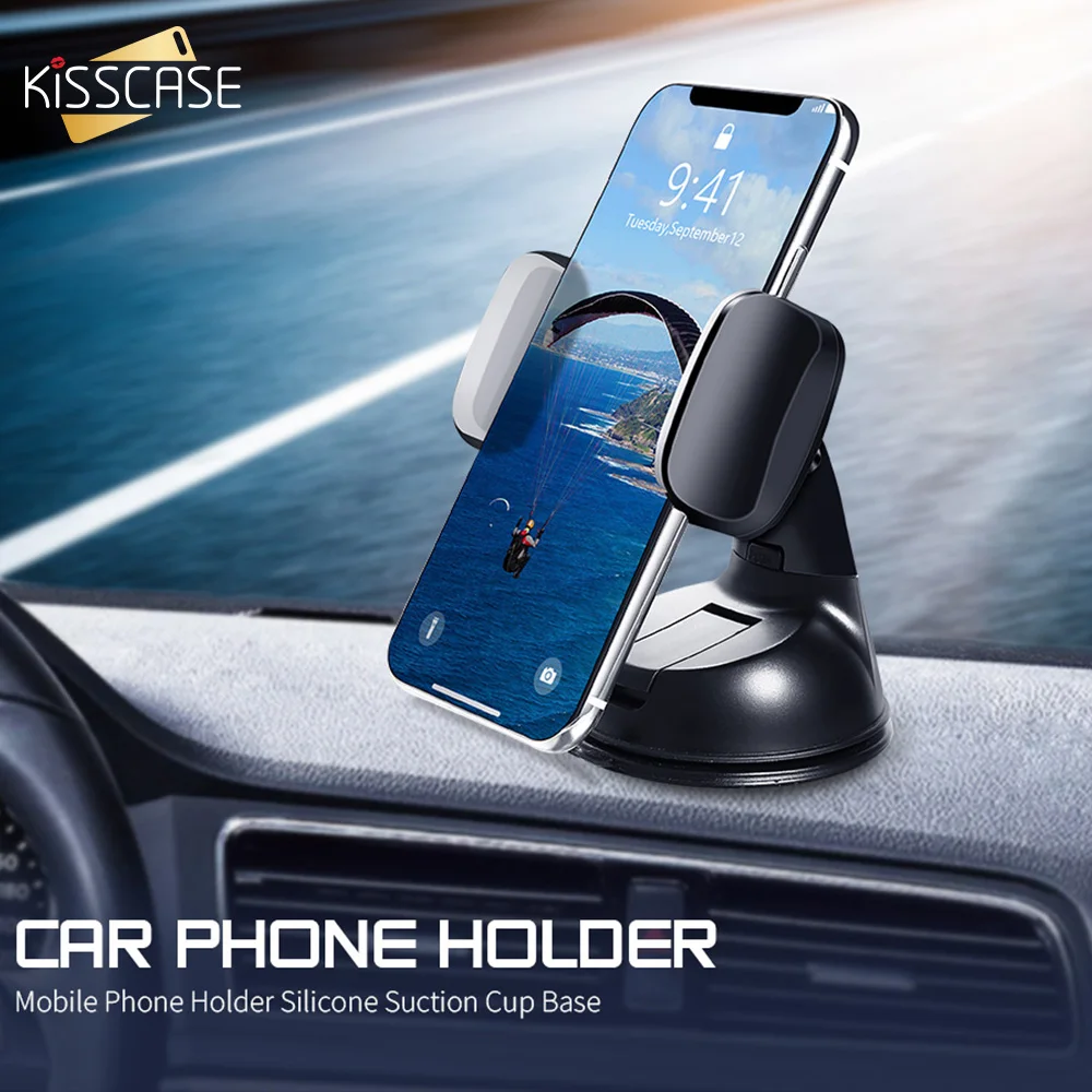 Автомобильный держатель KISSCASE для iPhone 7 8 Plus Samsung S7 S8 с силиконовым держателем на