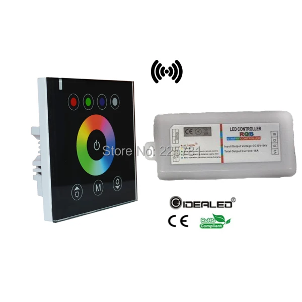 Painel de Parede Faixa de Luz plus Painel Painel de Toque Controlador de rf plus Amplificador Amplificador plus Power sem Fio Conjunto com Painel Luz de Tira de Parede Controlador Rgb Led 5050 300 Leds de Toque plus Power 3 led strip light