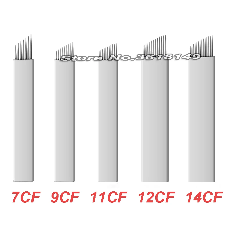

50 Pcs 9 11 12 Flex Lamina Agulhas Tebori Microblading Needles Pins Tattoo Needle Blade Manual Eyebrow Pen Pernement Makeup