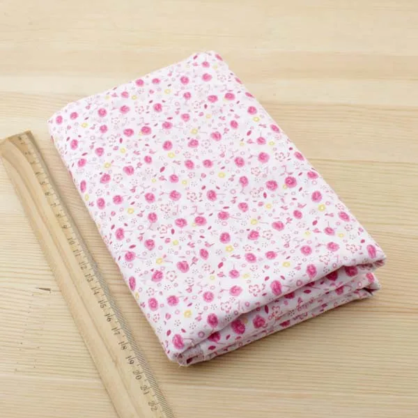 Booksew tetas Patchwork Tecidos Para Costura 7 шт. 50 см * розовая хлопковая ткань с цветами толстая
