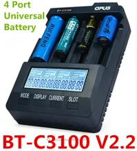 Opus BT C3100 V2.2 Smart Universal LCD LI-ion NiCd NiMh AA AAA 10440 14500 16340 17335 17500 18490 17670 18650 Battery Charger