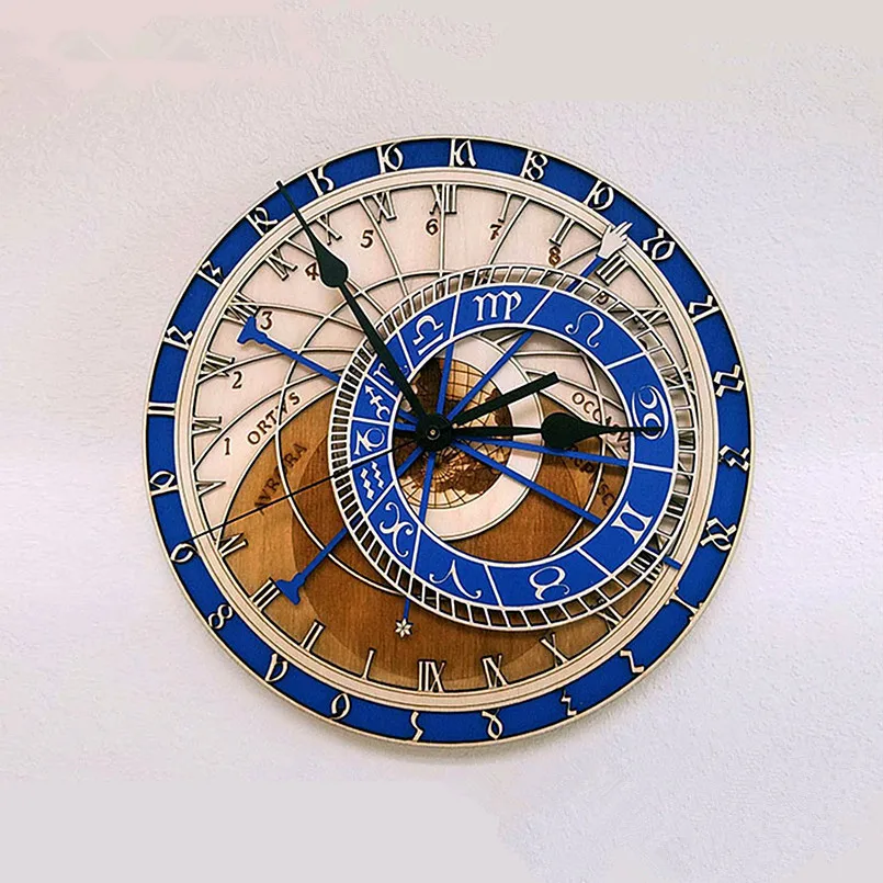 

New 3D Vintage Constellation Large Wall Clock For Home Decoration Super Mute Large Wall Watch For Living Room Can Drop Shipping