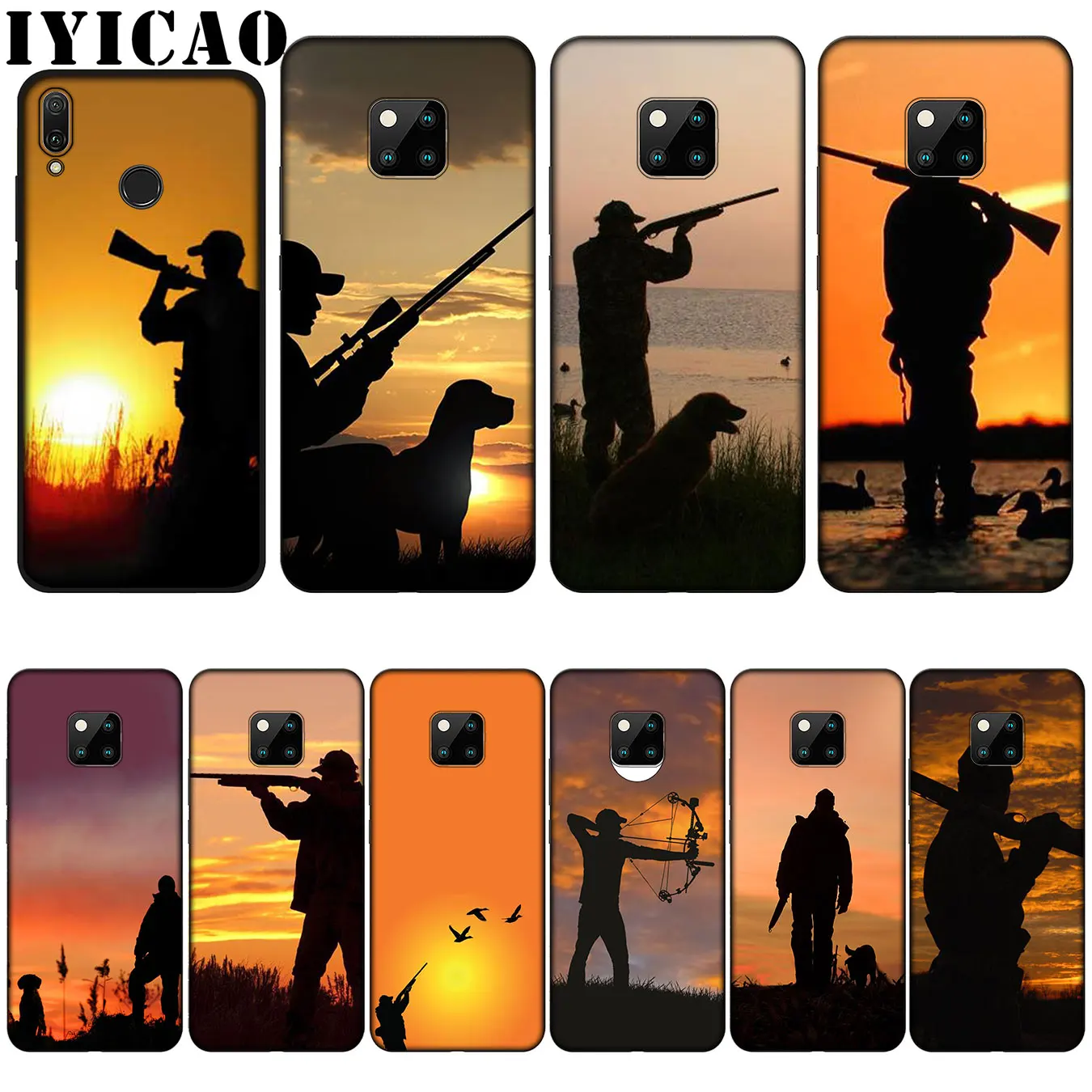 

IYICAO Hunter Dog hunting Colorful Silicone Soft Case for Huawei Nova 3 3i 2i for Huawei Mate 20 10 Pro Lite