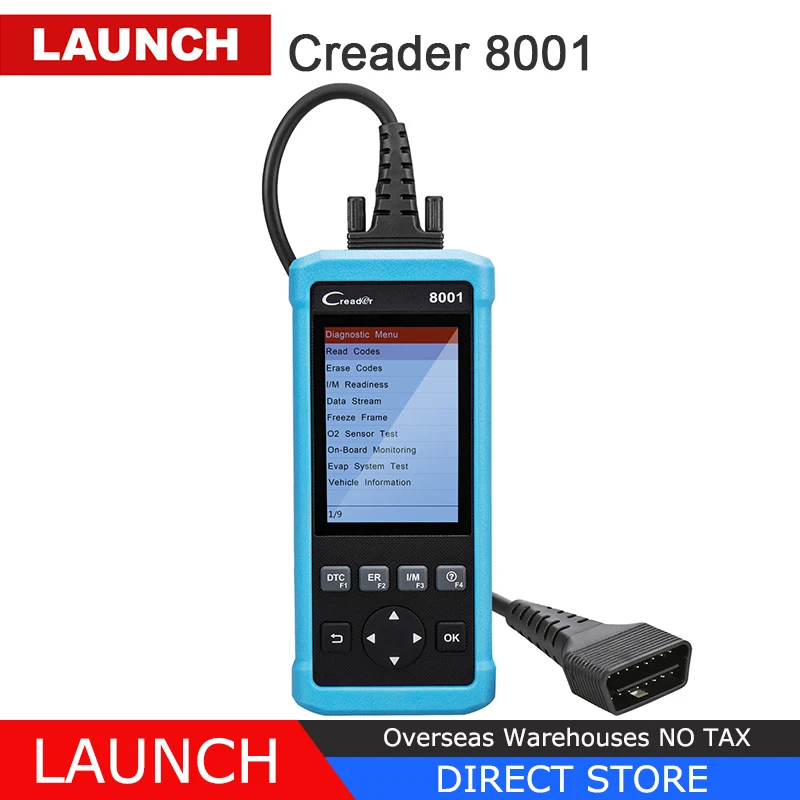 

LAUNCH CReader 8001 Obd2 Auto AirBag Code Reader diagnostic-tool With O2 Sensor Test Read MIL,Code Car/Auto Diagnostics Scanner