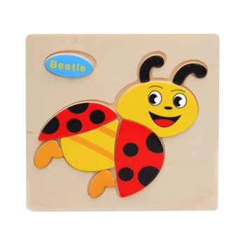 

Three-Dimensional Colorful Wooden Puzzle Educational Toys Developmental Baby Toy Child Early Training Game