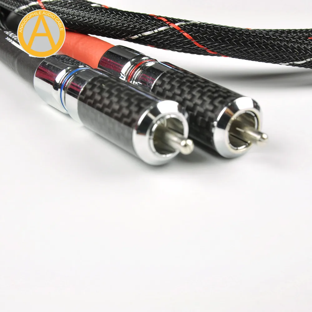 Hi-End RCA Cable Hifi Male To Male RCA Audio Cable RCA Interconect Cable For Preamplifier Amplifier Rhodium Plated RCA USB Cable