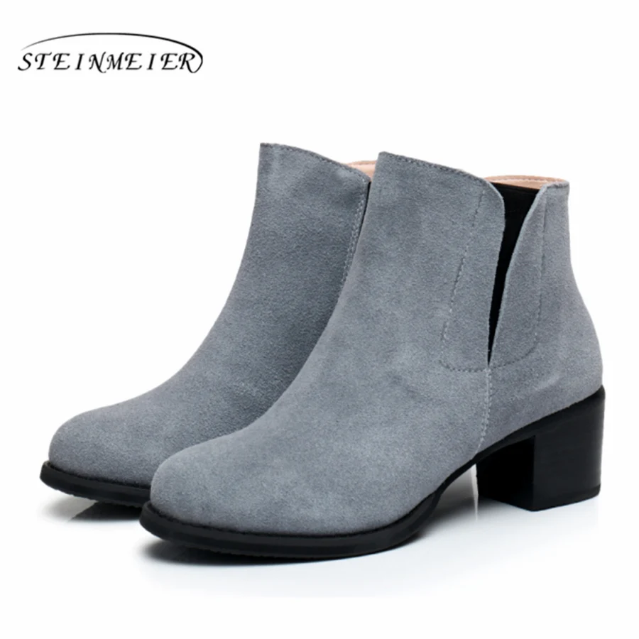 Suede Angle Boots Genuine Leather Ankle Comfortabl