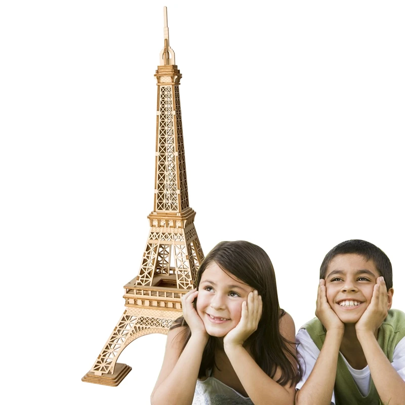 Pares de Madeira Ornamento para Crianças Kits de Construção Robotime Faça Você Mesmo Torre Puzzle Jogo Presente & Miúdo Amigo Modelo Brinquedo Popular Tg501 3d 7 miúdo amigo modelo kits de construção brinquedo popular tg501