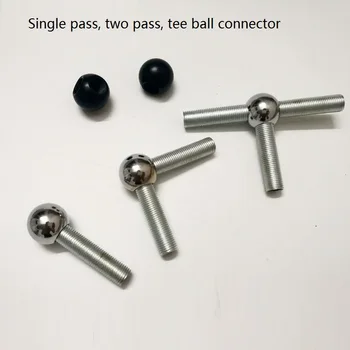 

10pcs/lots ingle pass ball/two pass ball/tee ball with m10 tee steel ball connector adapter lighting hardware tube connection