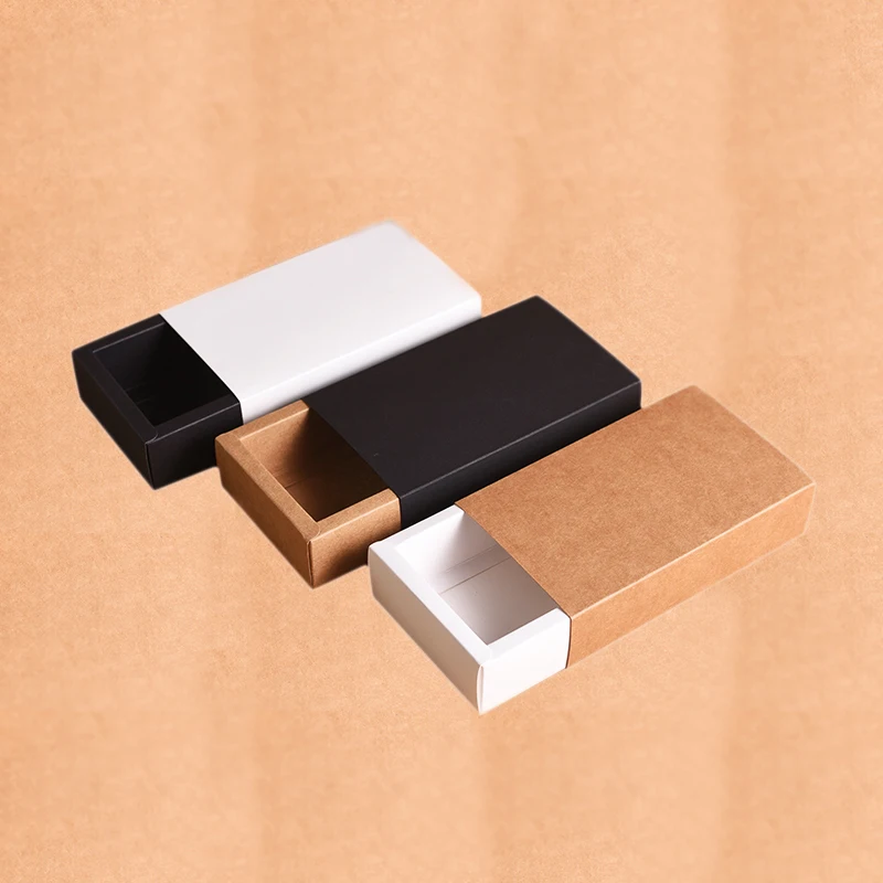 Много размеров s коричневый крафт-бумажный ящик Подарочная коробка черный/белый DIY сувениры упаковочные бумажные коробки Большой размер для обуви футболки 10 шт