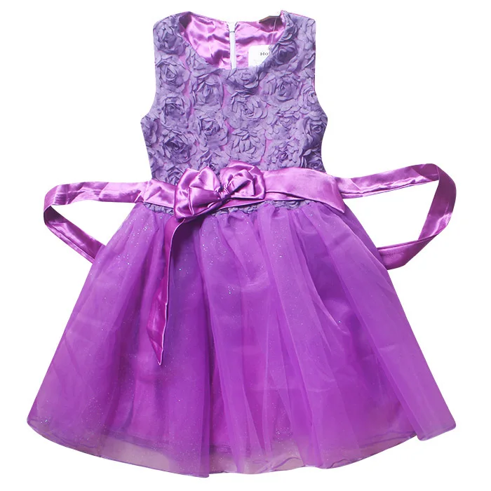 

flower girl with a rose well birthday party wedding princess dress for girls kids children girl vest dress Candy princess tutu