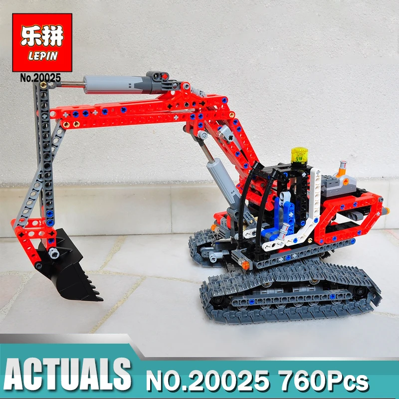 

Lepin 20025 Technic Red Engineering Excavator Set compatible Legoings 8294 Building Blocks Bricks Educational Toys Boys Gift