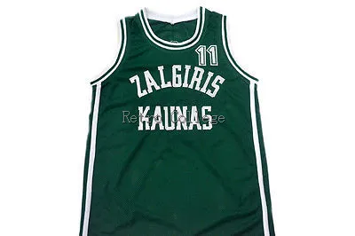 

Arvydas Sabonis #11 Zalgiris Kaunas New Men Basketball Jersey Blazers Any Size Throwback Jerseys Stitched Embroidery Retro Embr