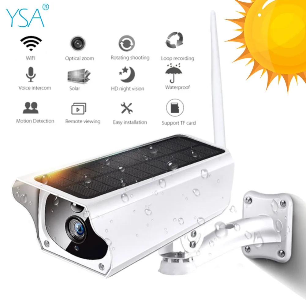  YSA 1080P Solar IP Camera 2MP Wireless Wi-fi Security Surveillance Waterproof Outdoor Camera IR Nig